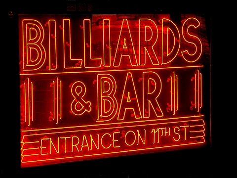 billiards wallpapers. NY- East Village- Amsterdam Billiards Neon Sign