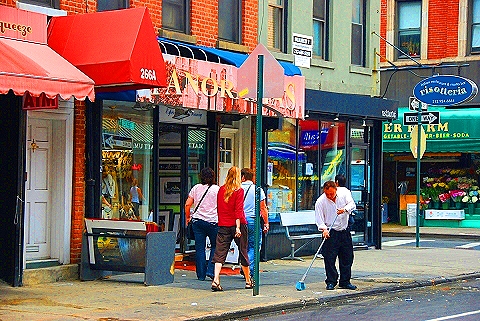 NY-Greenwich_Village_Summer-50-People_Side-walk_Sweeper_and_the_Girl1.JPG