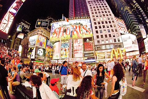 pictures of time square at night. NY- Times Square at Night