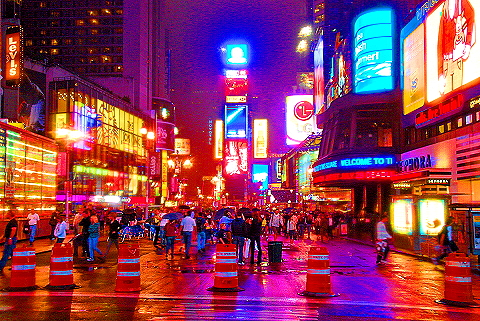 pictures of time square at night. NY- Times square at Night in